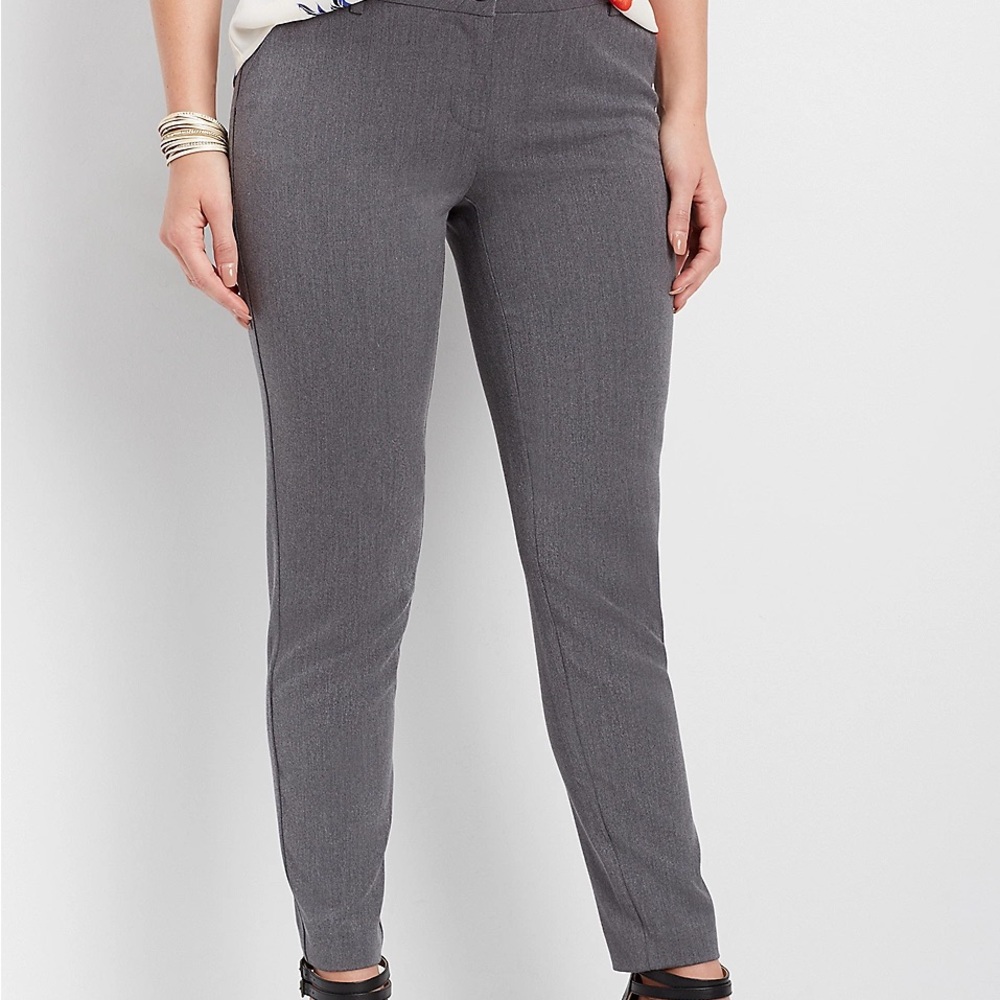 Maurices Gray Skinny Pants with Stretchy Fit